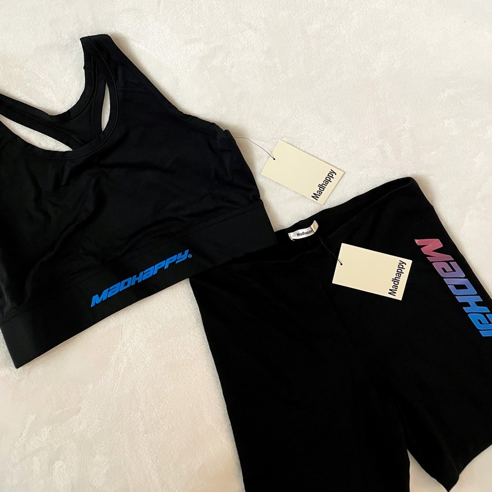 Madhappy Sports Bra and Biker Short Set *MATCHING* *SOLD OUT AND EXCLUSIVE*
